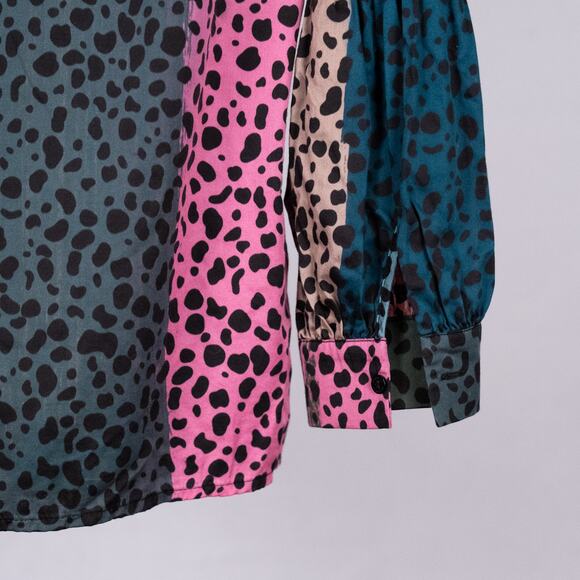 Vilagallo Women's Multicolor Animal Print Top US Size SMALL Colorful Playful Fun - Picture 6 of 10